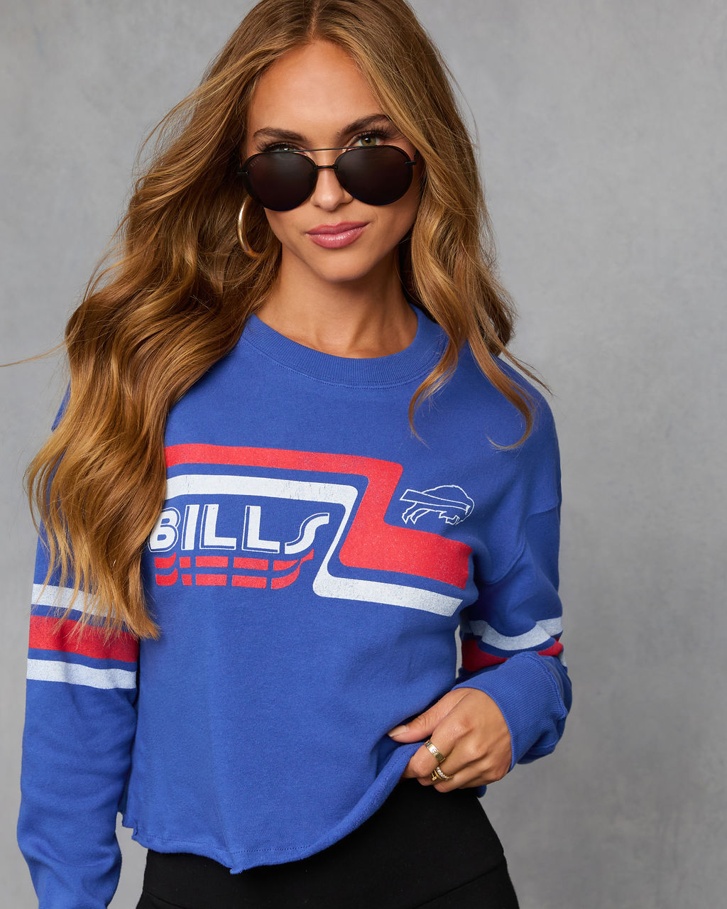 Buffalo Bills Huddle Long Sleeve Graphic Tee-Vogue Logic