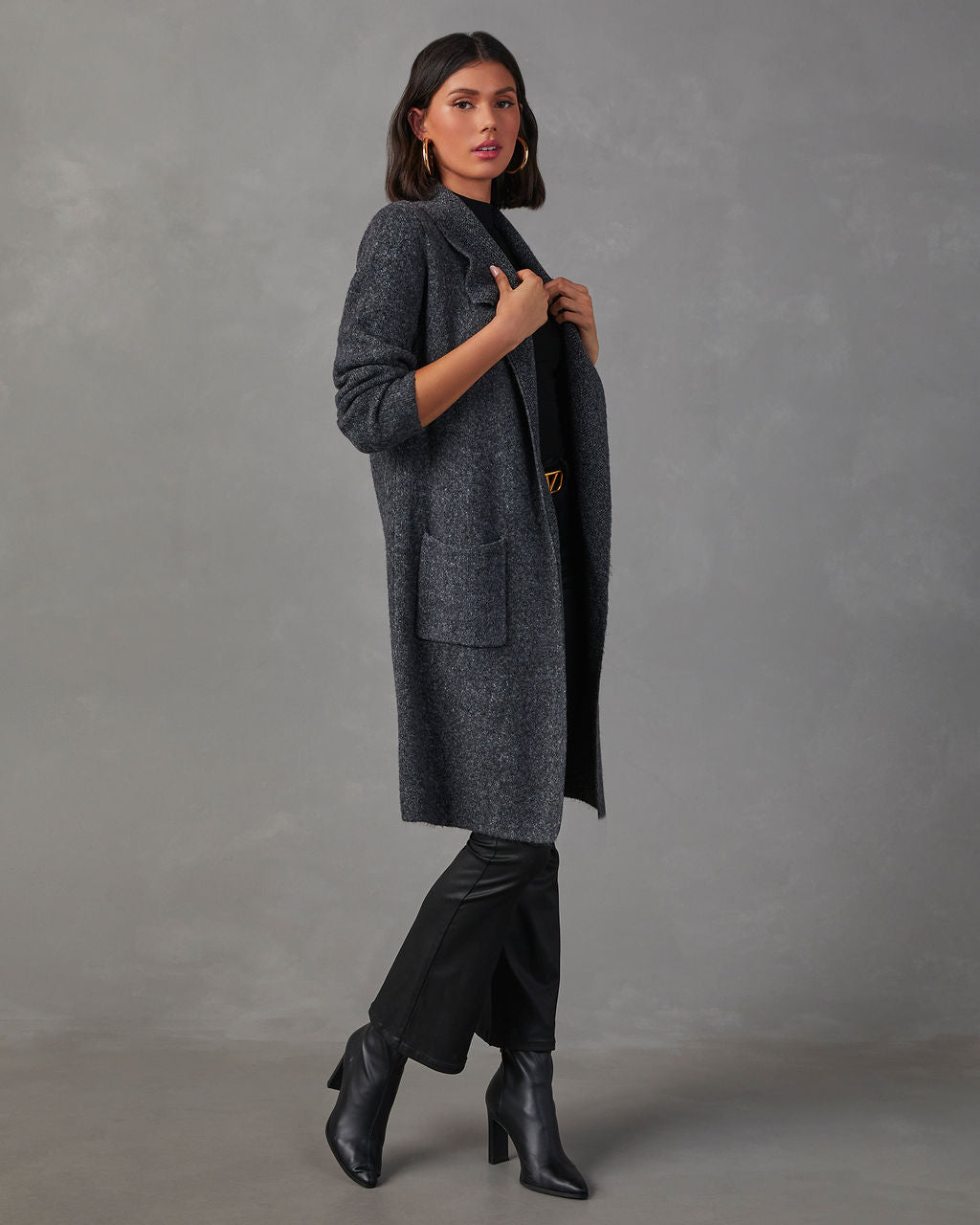 Alexia Pocketed Duster Cardigan-Vogue Logic