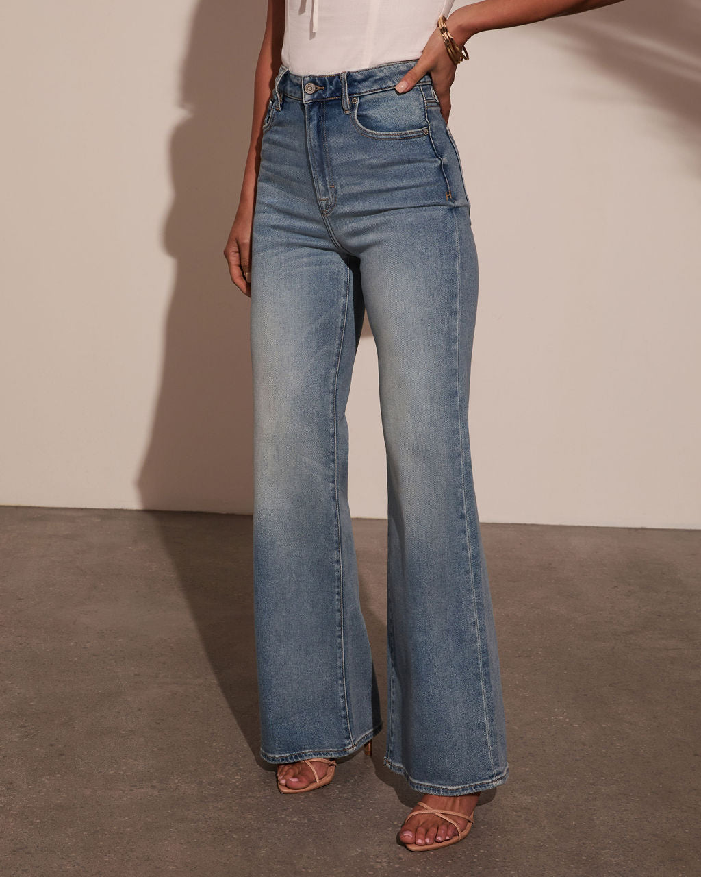Rosmie Super Stretch Flare Jeans-Vogue Logic