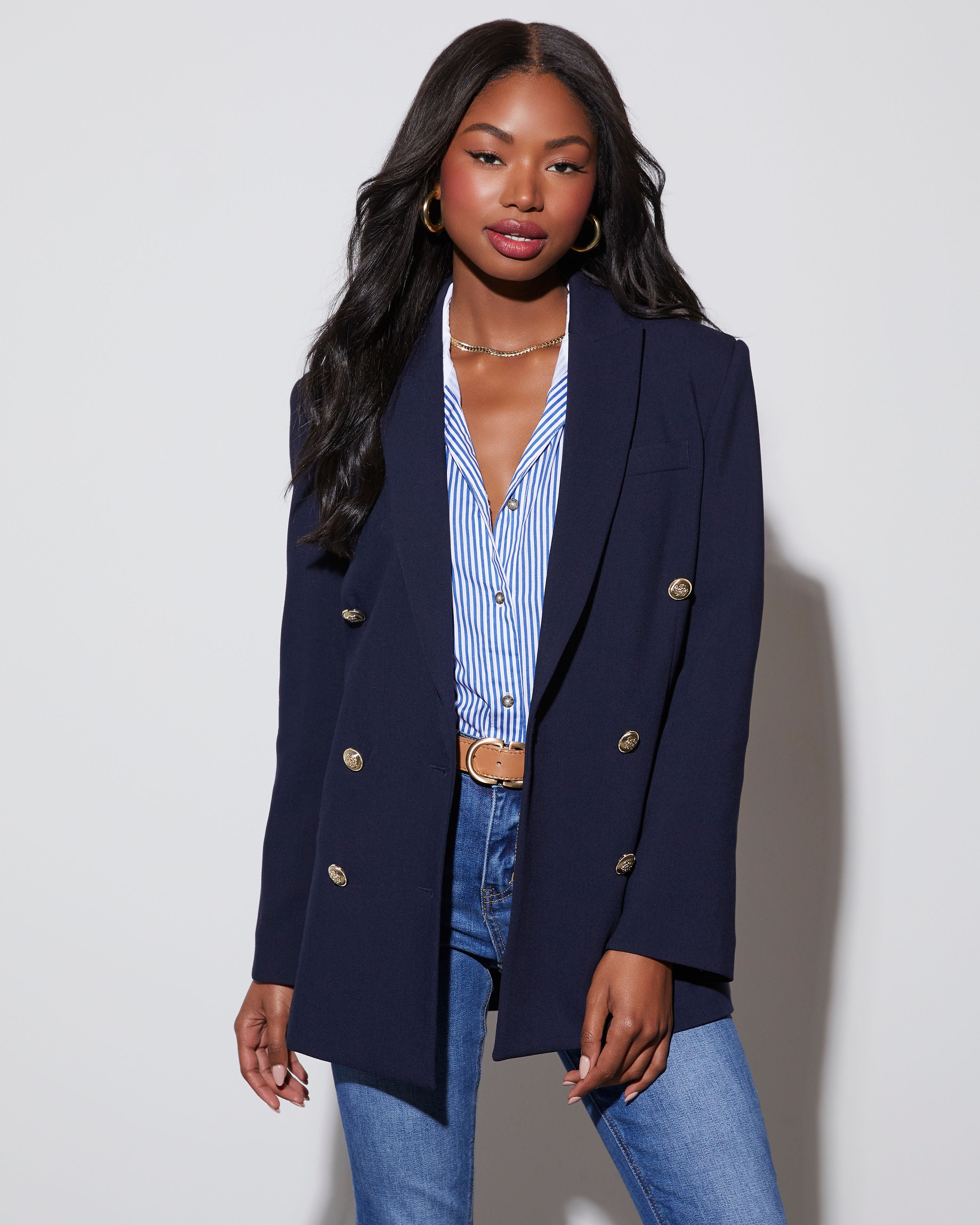 Serious Business Pocketed Blazer-Vogue Logic