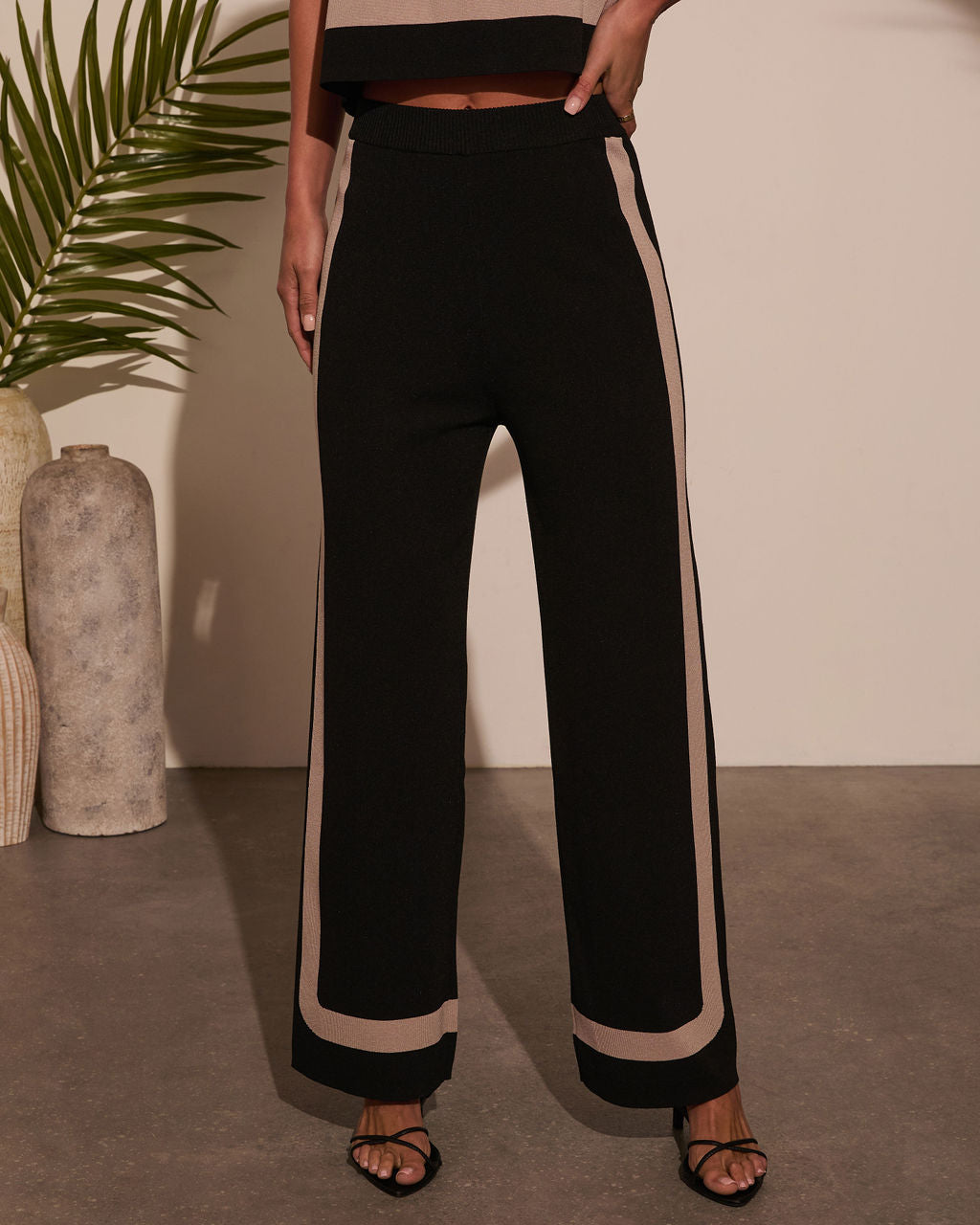 Cool Again Contrast Trim Pants-Vogue Logic