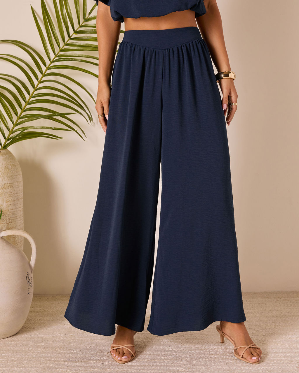 Island Sway Pleated Wide Leg Pants-Vogue Logic