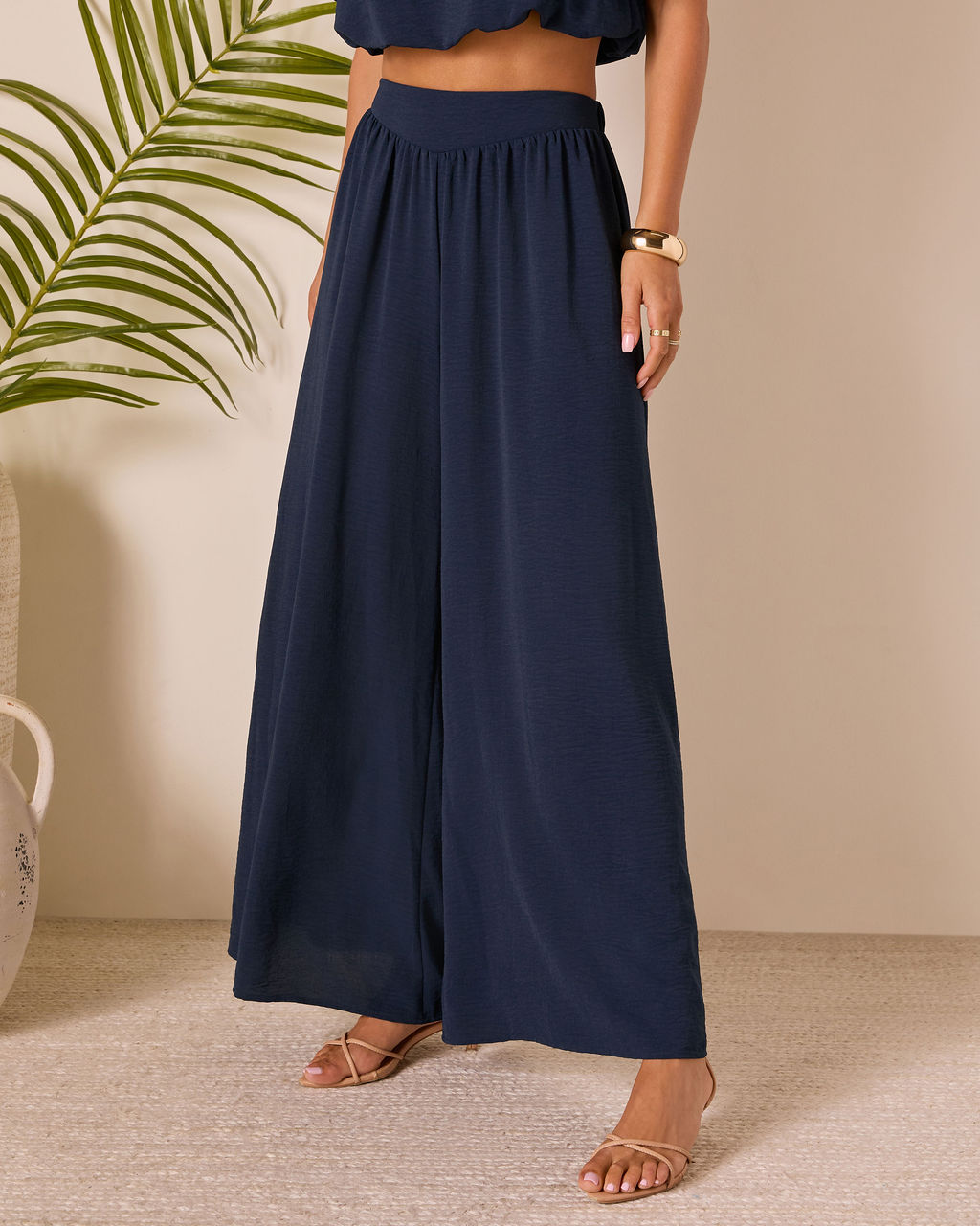 Island Sway Pleated Wide Leg Pants-Vogue Logic