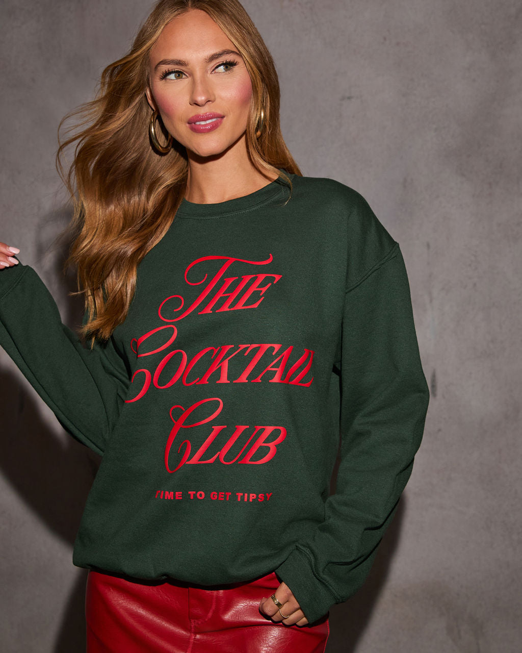 The Cocktail Club Graphic Sweatshirt-Vogue Logic