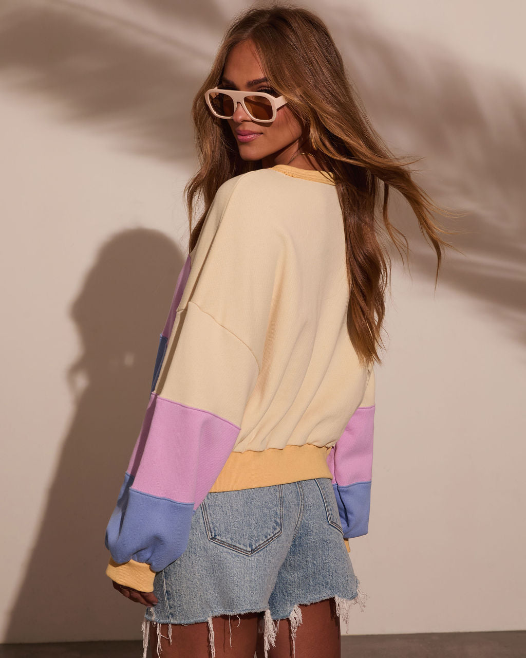 Lake Side Oversized Colorblock Pullover-Vogue Logic