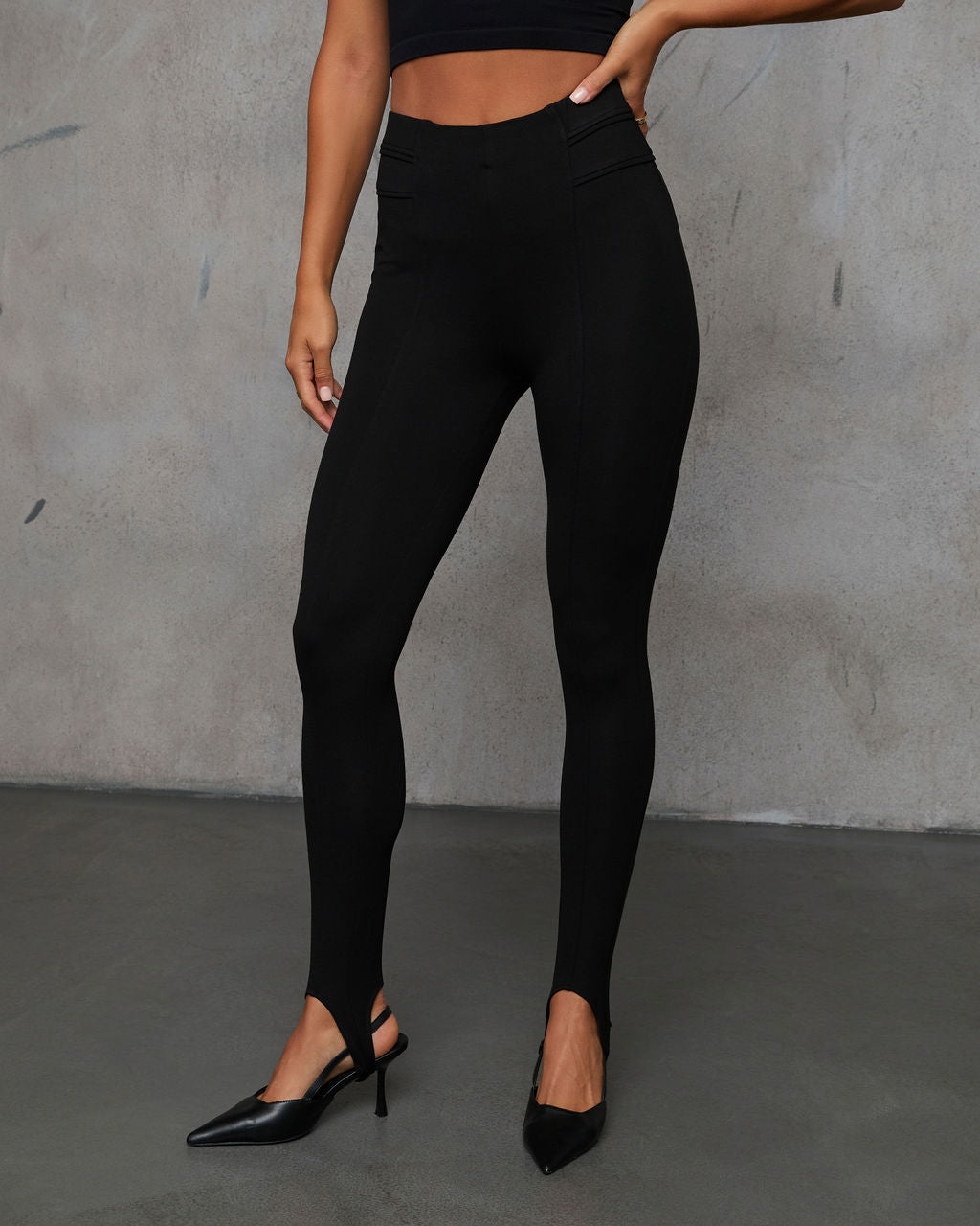 Pull Me In Skinny Stirrup Pants-Vogue Logic