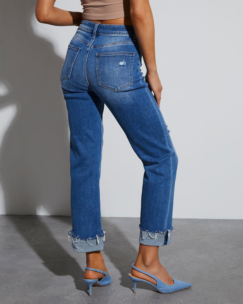 Lucy Super Stretch High Rise Relaxed Jeans-Vogue Logic