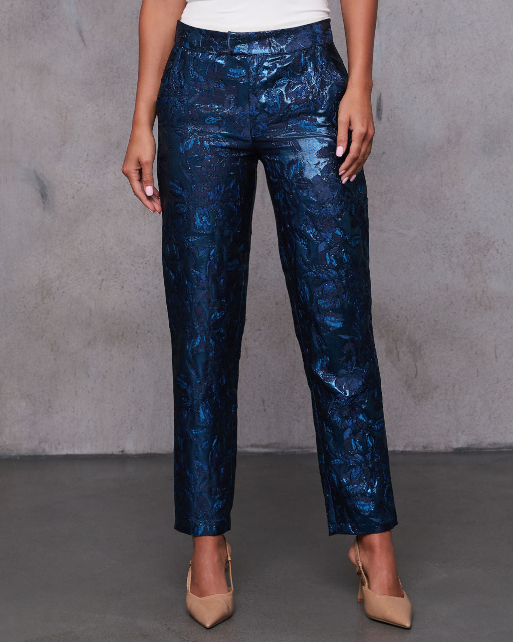 Come Away With Me Jacquard Pants-Vogue Logic