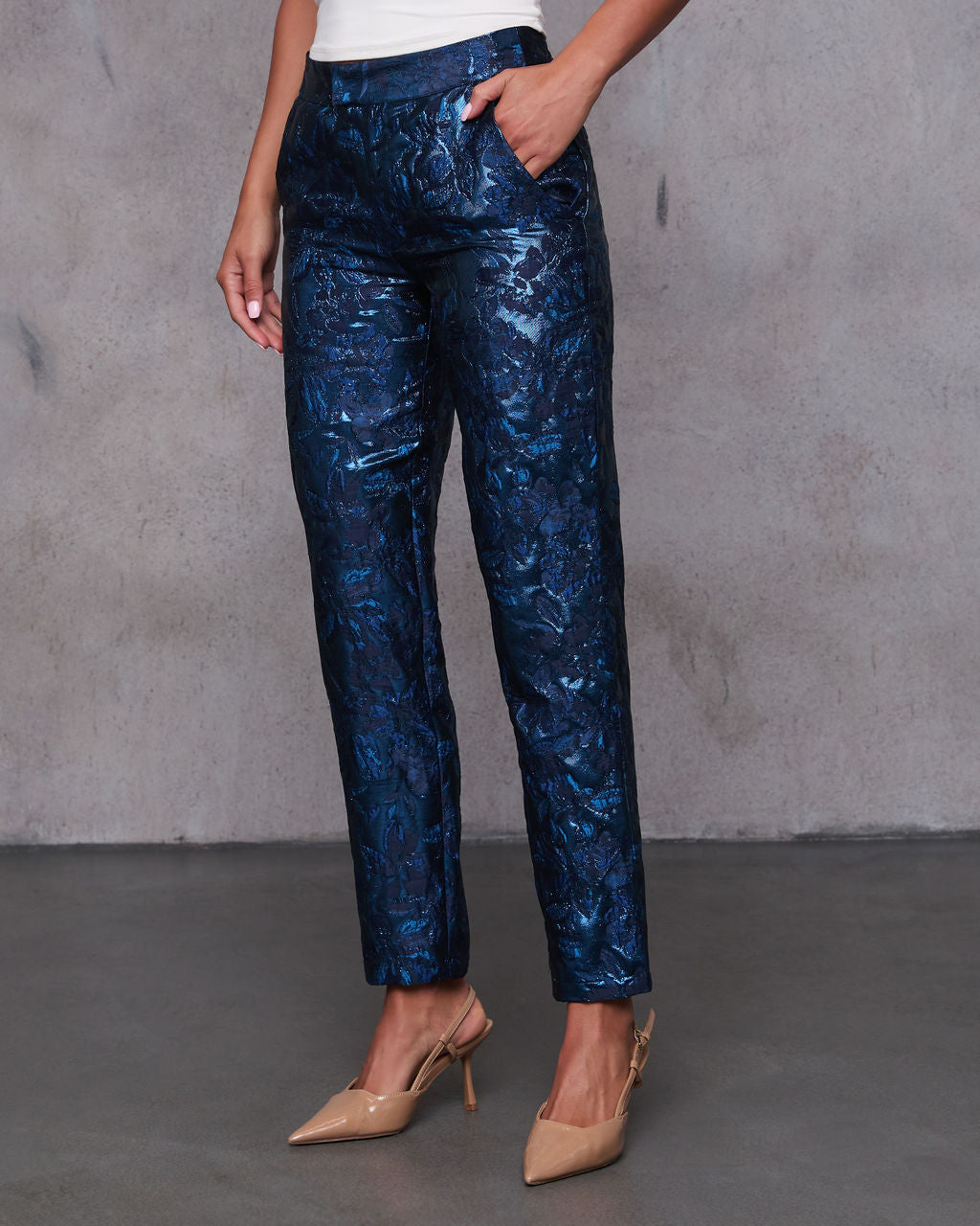 Come Away With Me Jacquard Pants-Vogue Logic
