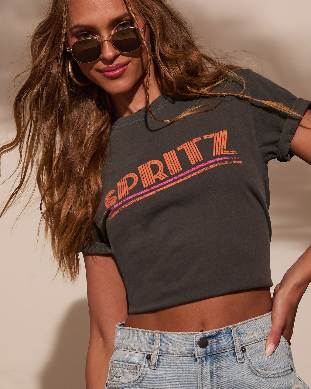 Spritz Short Sleeve Graphic Tee-Vogue Logic