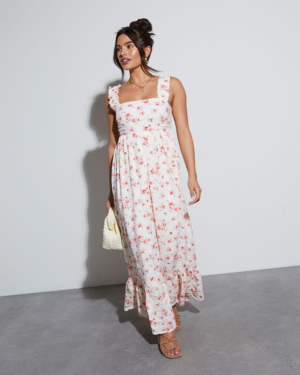 Cottagecore Floral Maxi Dress-Vogue Logic