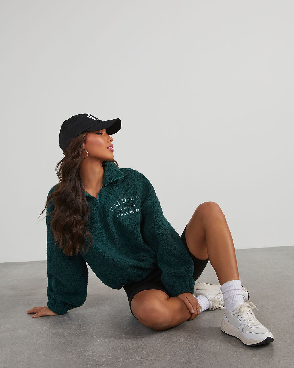 California Teddy Fleece Half Zip Jacket-Vogue Logic