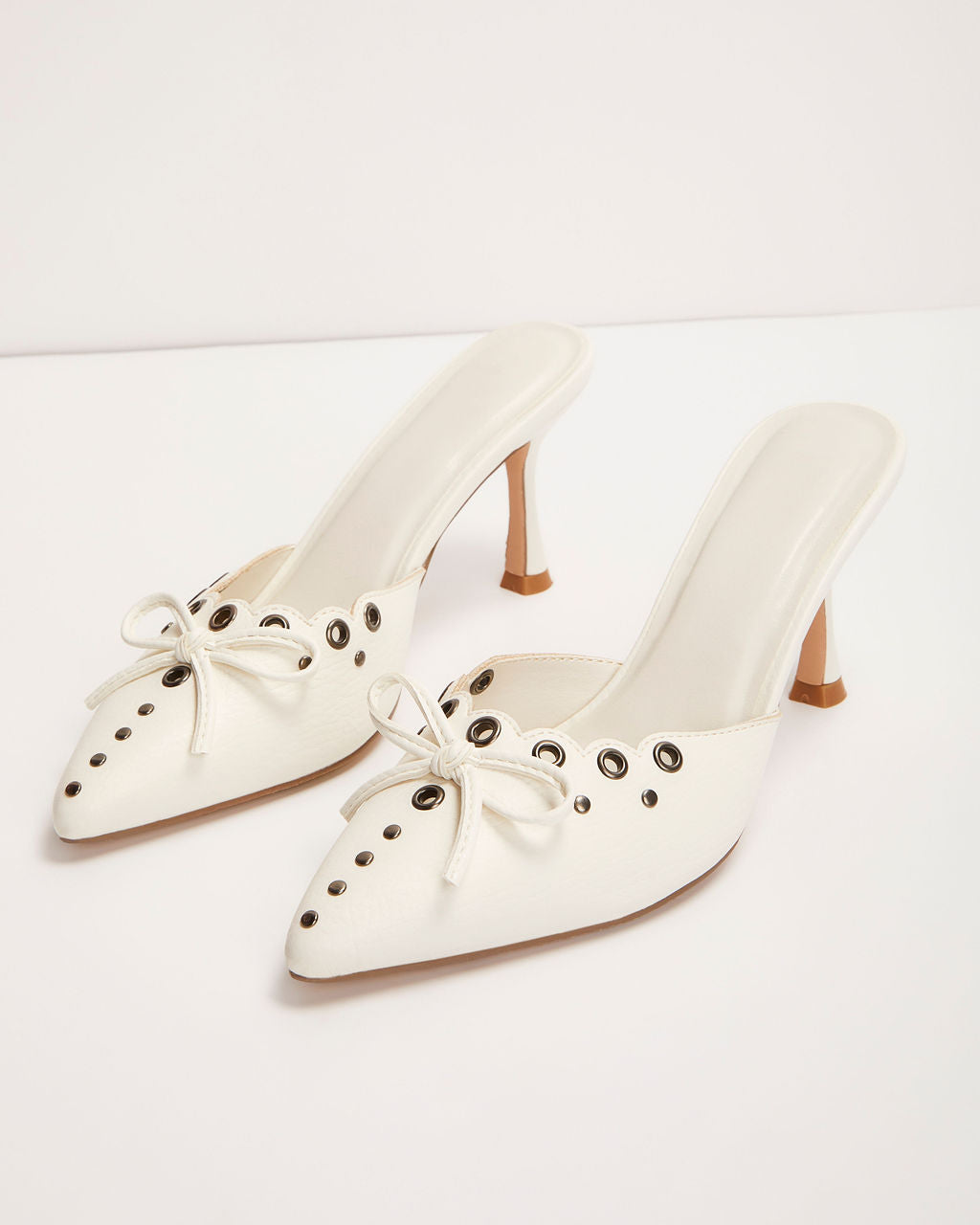 Brianne Grommet Pointed Toe Mule-Vogue Logic