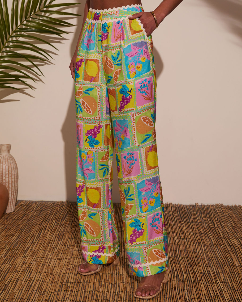 Shore Thing Novelty Wide Leg Pants-Vogue Logic