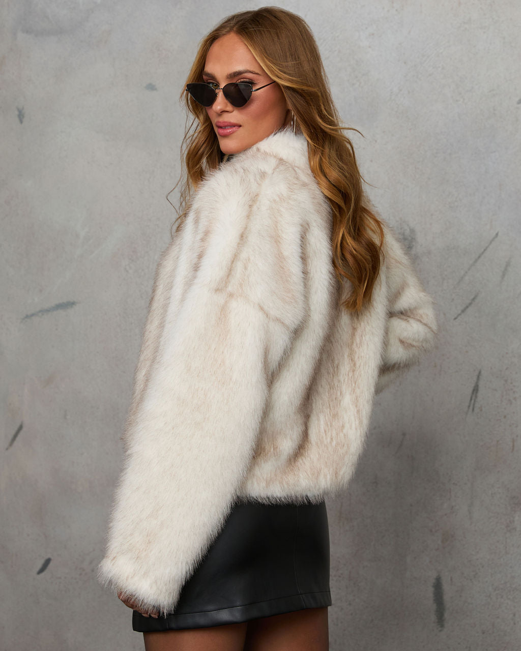 Icy Elegance Faux Fur Coat-Vogue Logic