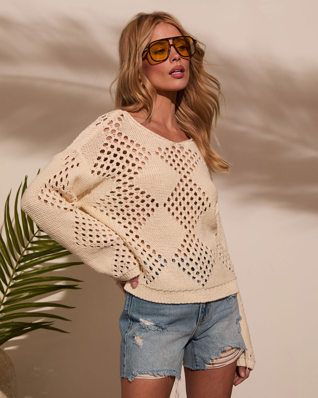 Abby Knit Crochet Sweater-Vogue Logic