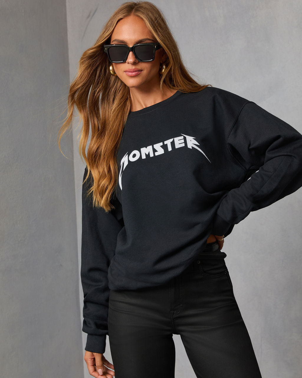 Momster Crewneck Sweatshirt-Vogue Logic
