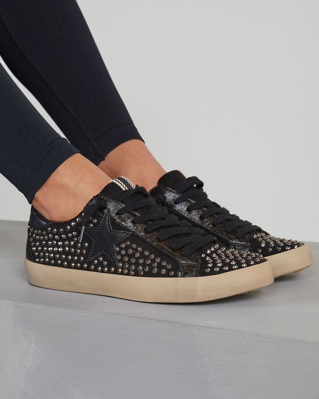 Star Power Studded Platform Sneaker-Vogue Logic