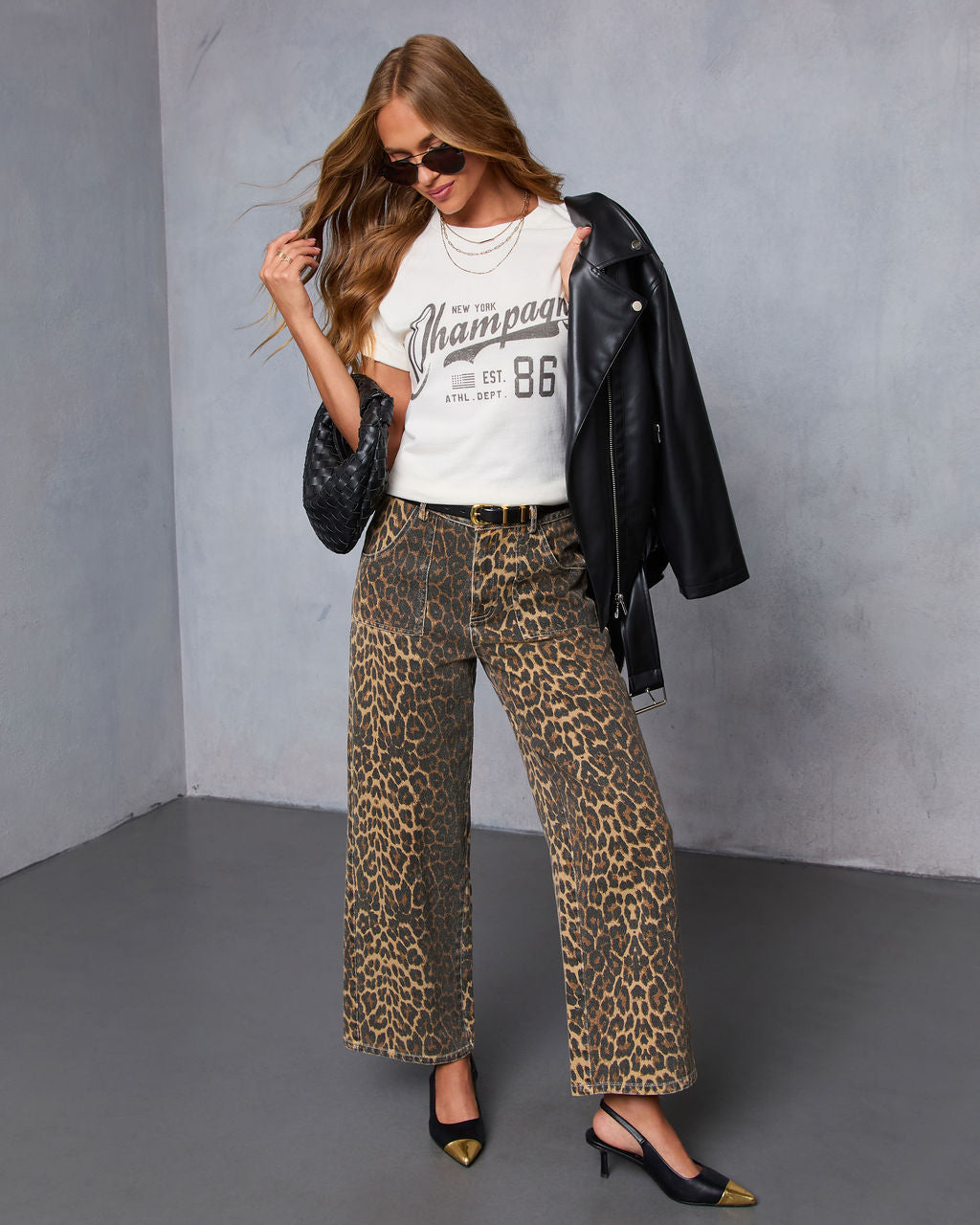 Champagne League Short Sleeve Graphic Tee-Vogue Logic