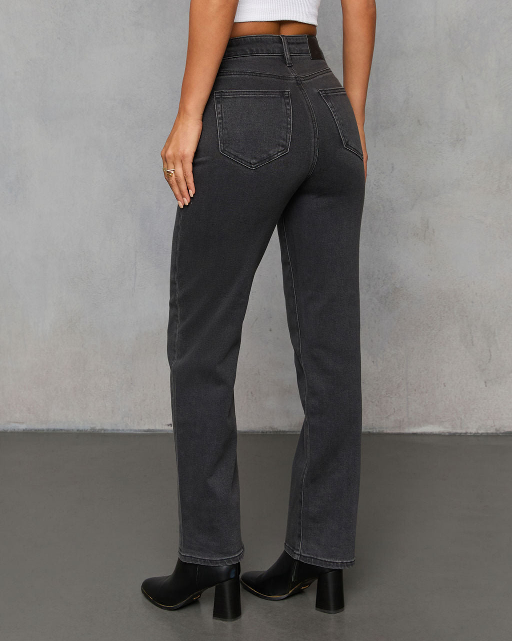 Roamer Super Stretch High Rise Wide Leg Jeans-Vogue Logic