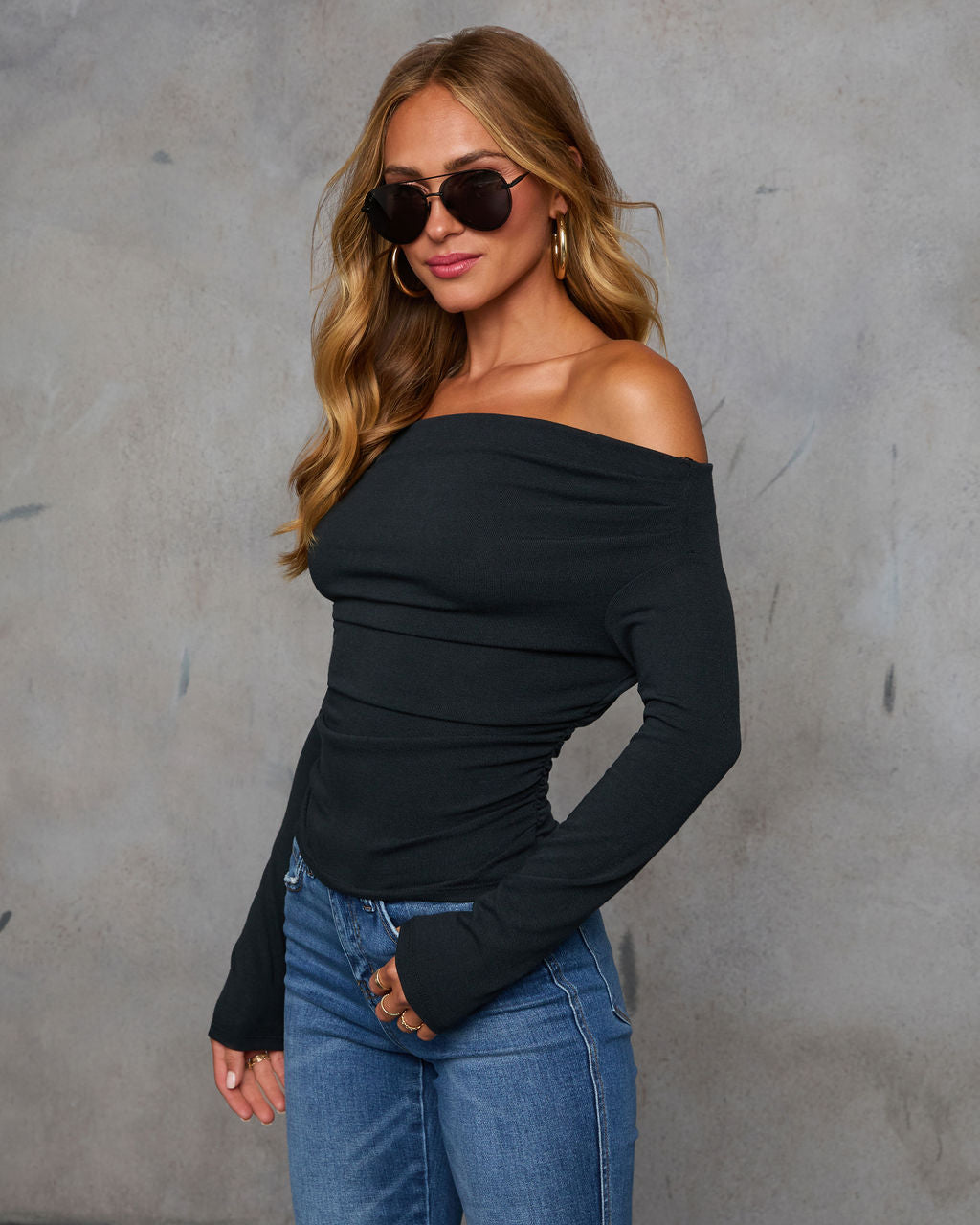 Needed Me Ruched Off The Shoulder Top-Vogue Logic