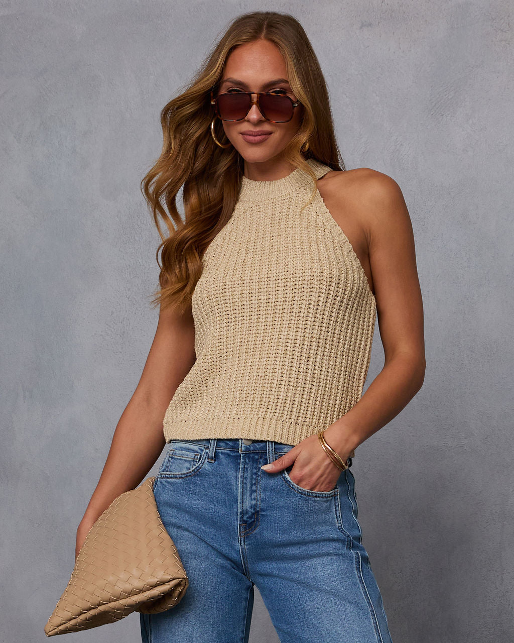 Morana Crochet Sweater Tank-Vogue Logic