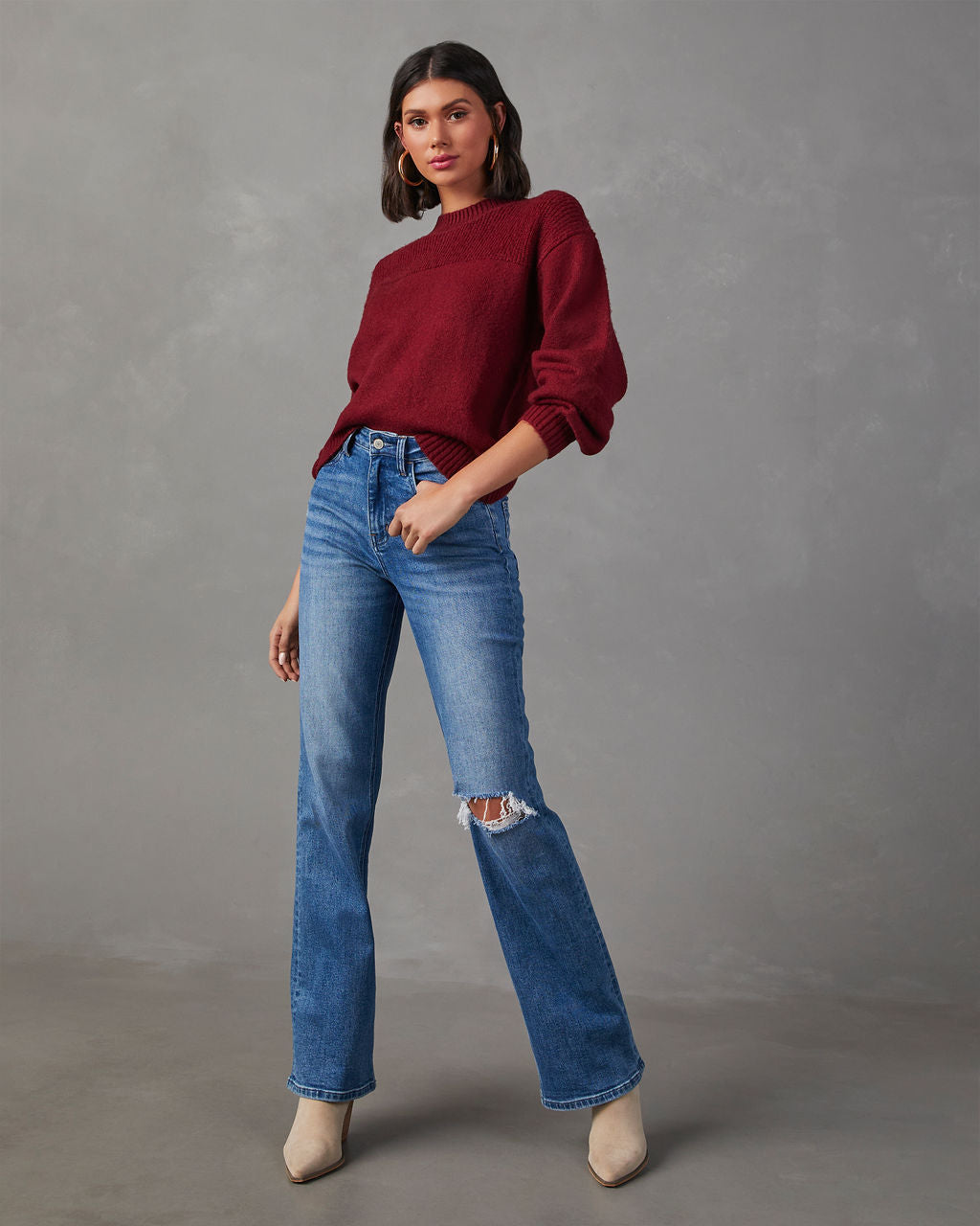 Alana Knit Pullover Sweater-Vogue Logic