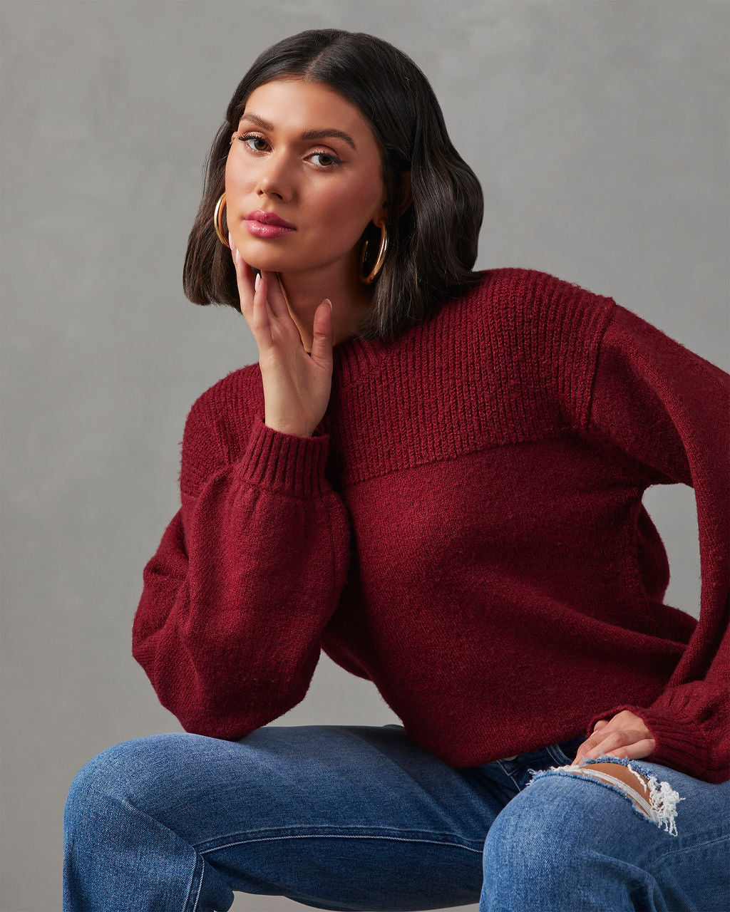 Alana Knit Pullover Sweater-Vogue Logic