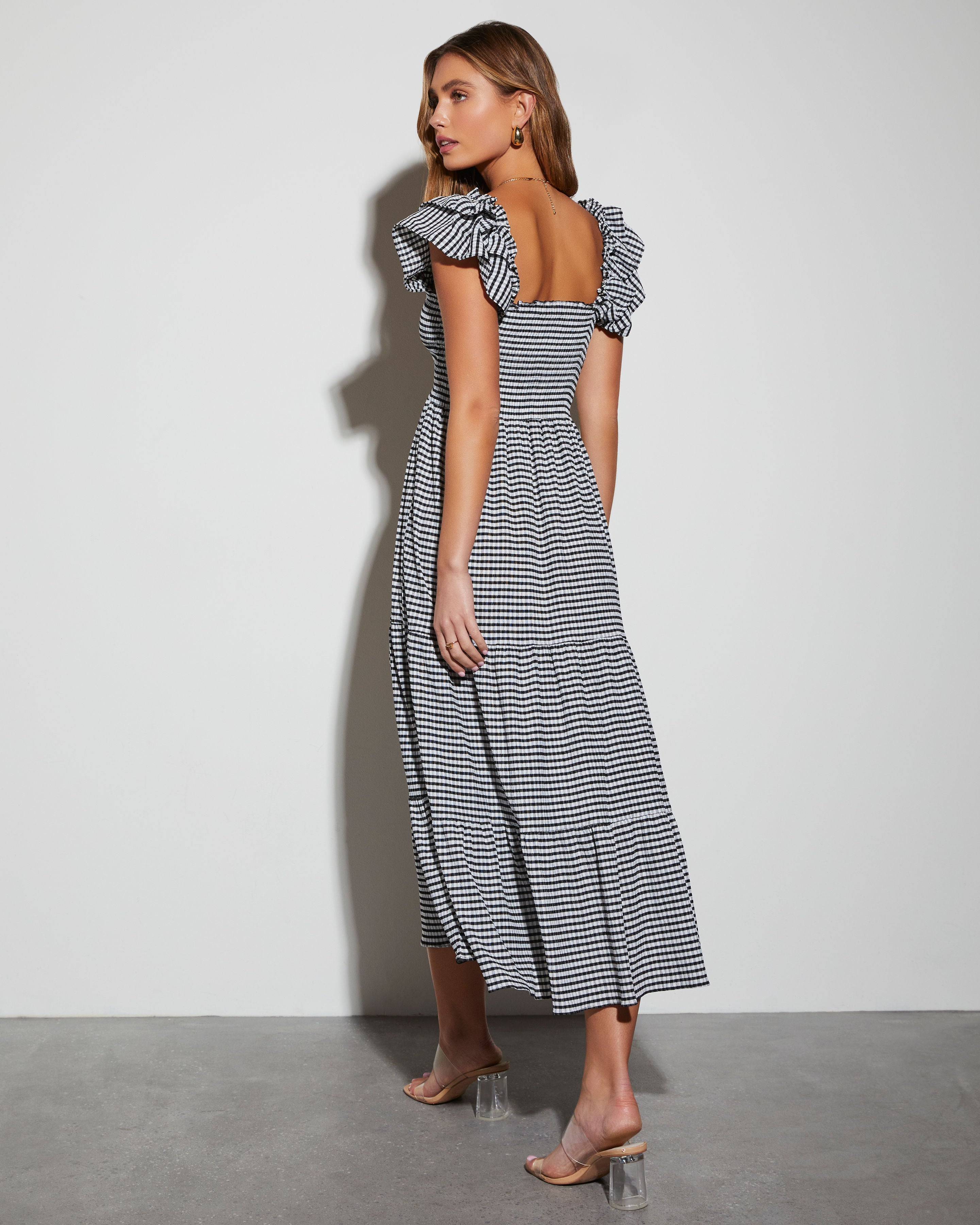 Fables Tiered Smocked Maxi Dress-Vogue Logic