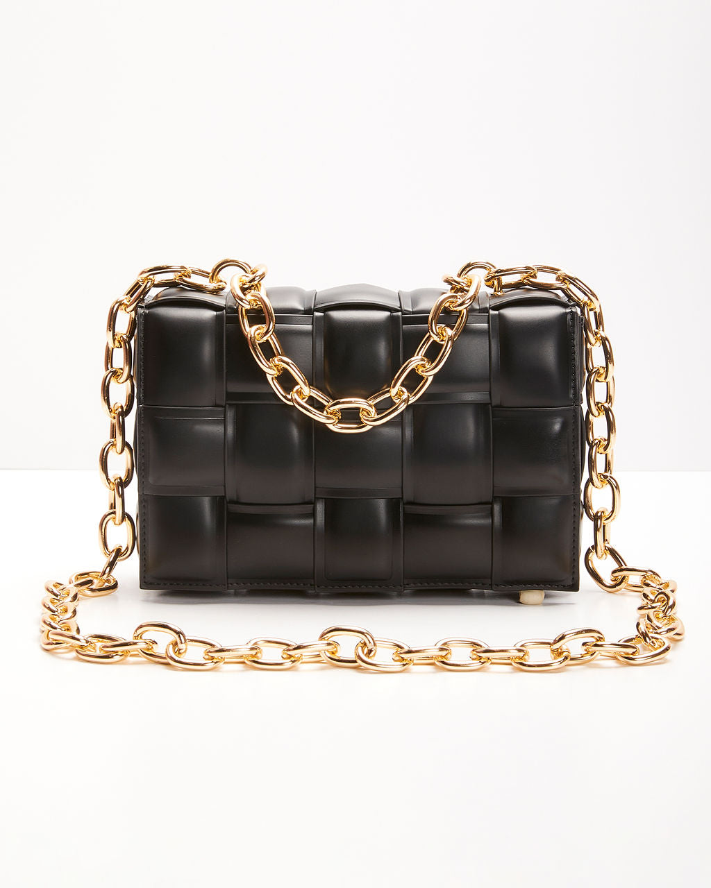 Desire Padded Woven Chain Handbag-Vogue Logic
