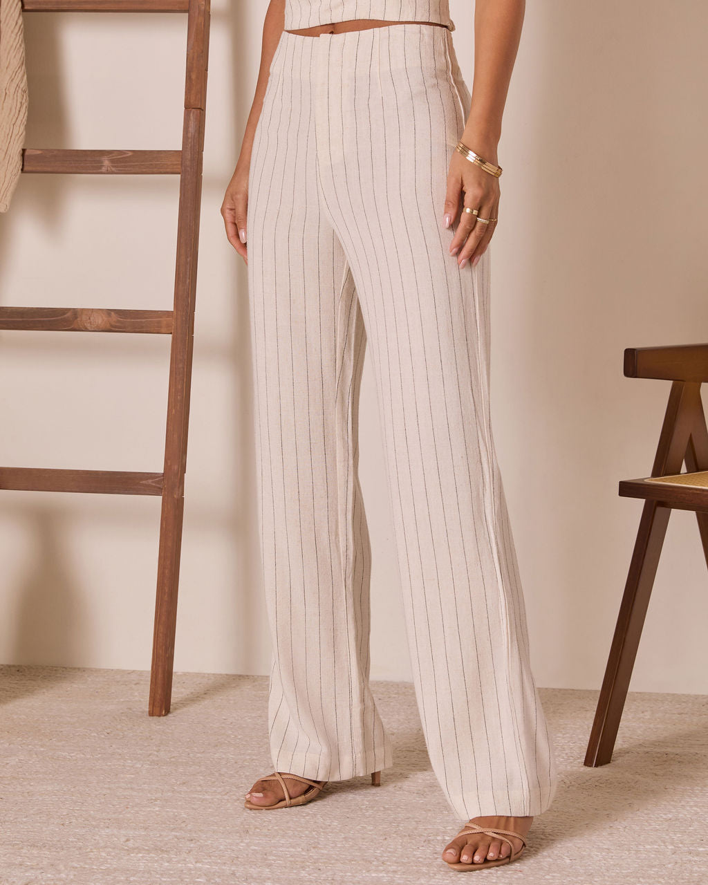 Corbiere Linen Pinstripe Pants-Vogue Logic