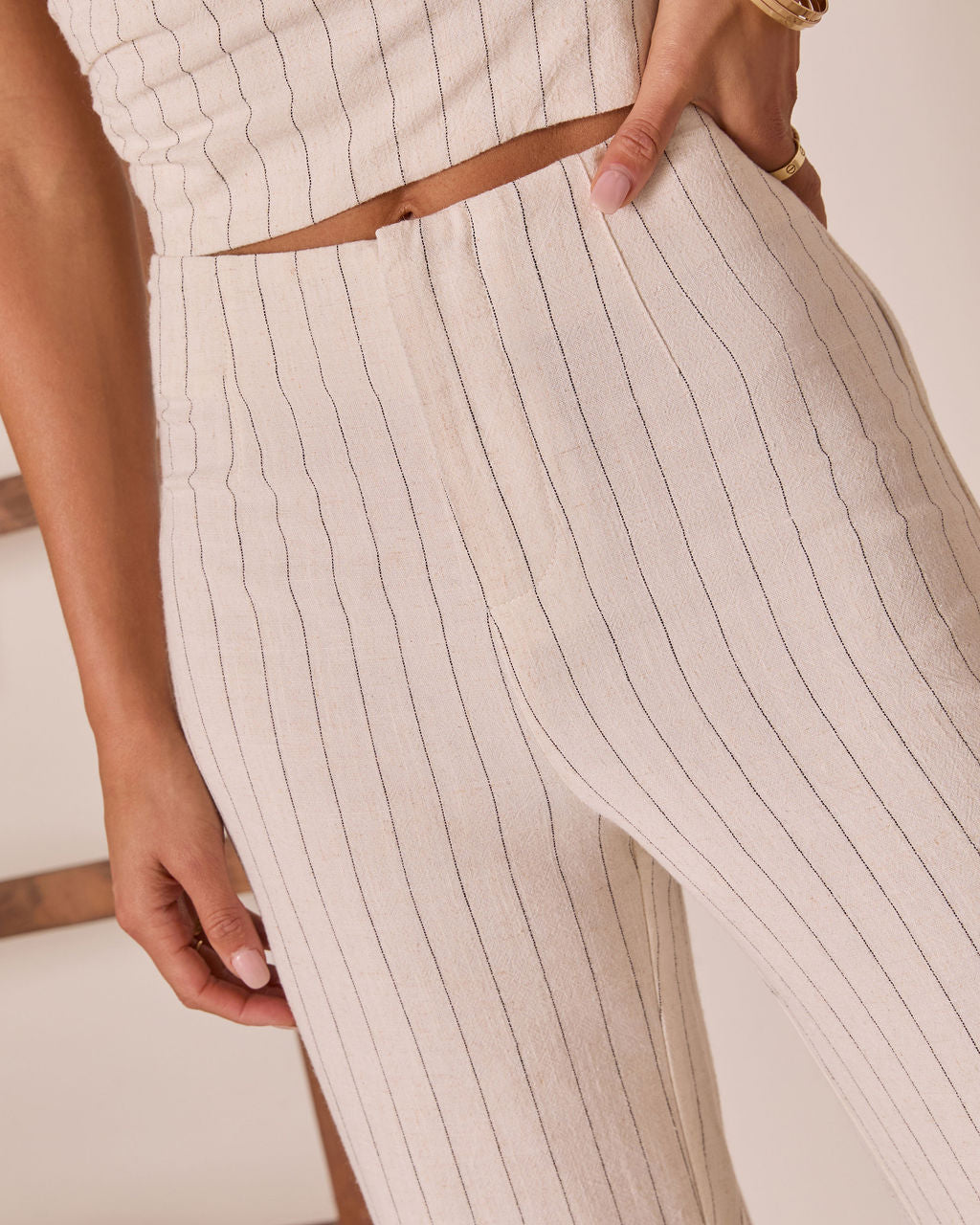 Corbiere Linen Pinstripe Pants-Vogue Logic