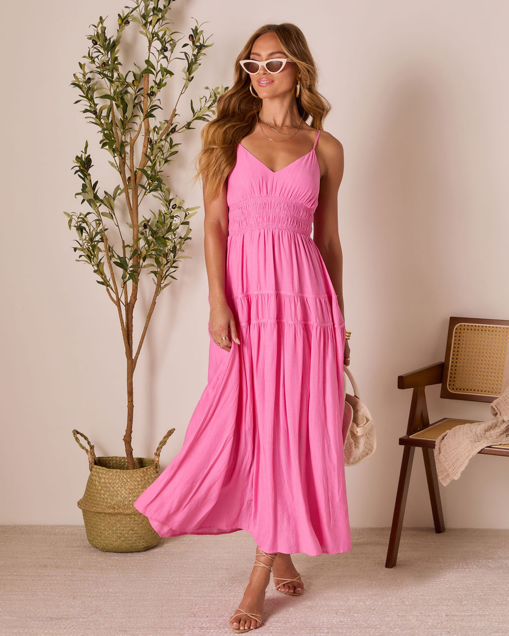 Chasing Light Tiered Maxi Dress-Vogue Logic