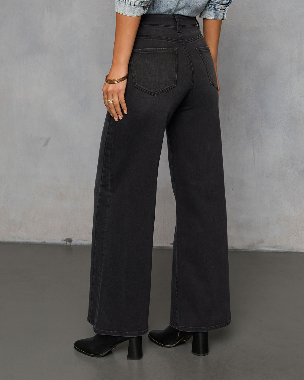 Sinoma Stretch High Rise Wide Leg Jeans-Vogue Logic