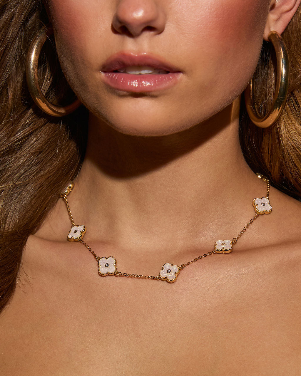 Madeline Clover Charm Necklace-Vogue Logic