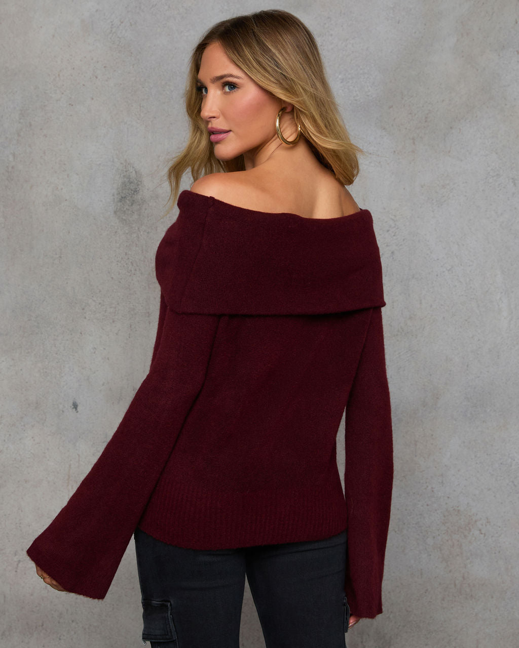 Dreamworld Off The Shoulder Pullover Sweater-Vogue Logic