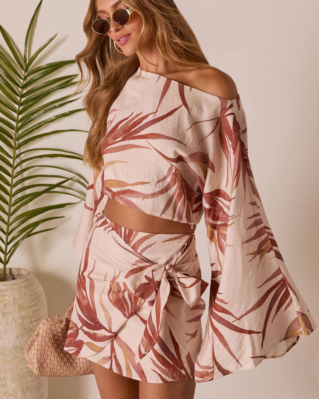 Ramiah Tropical Crop Top-Vogue Logic