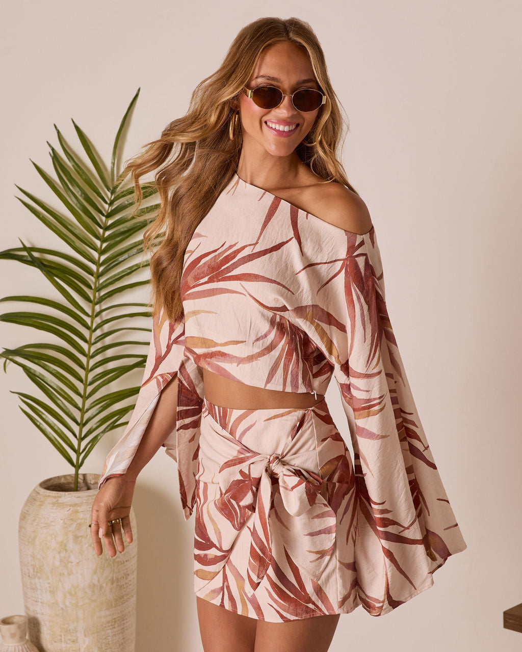 Ramiah Tropical Crop Top-Vogue Logic