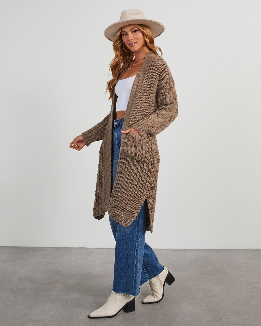 Ludlow Cable Knit Duster Cardigan-Vogue Logic