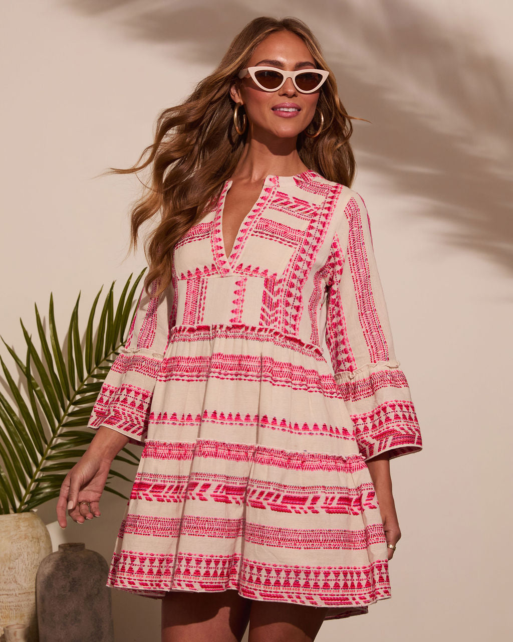 Sonny Abstract Tunic Mini Dress-Vogue Logic