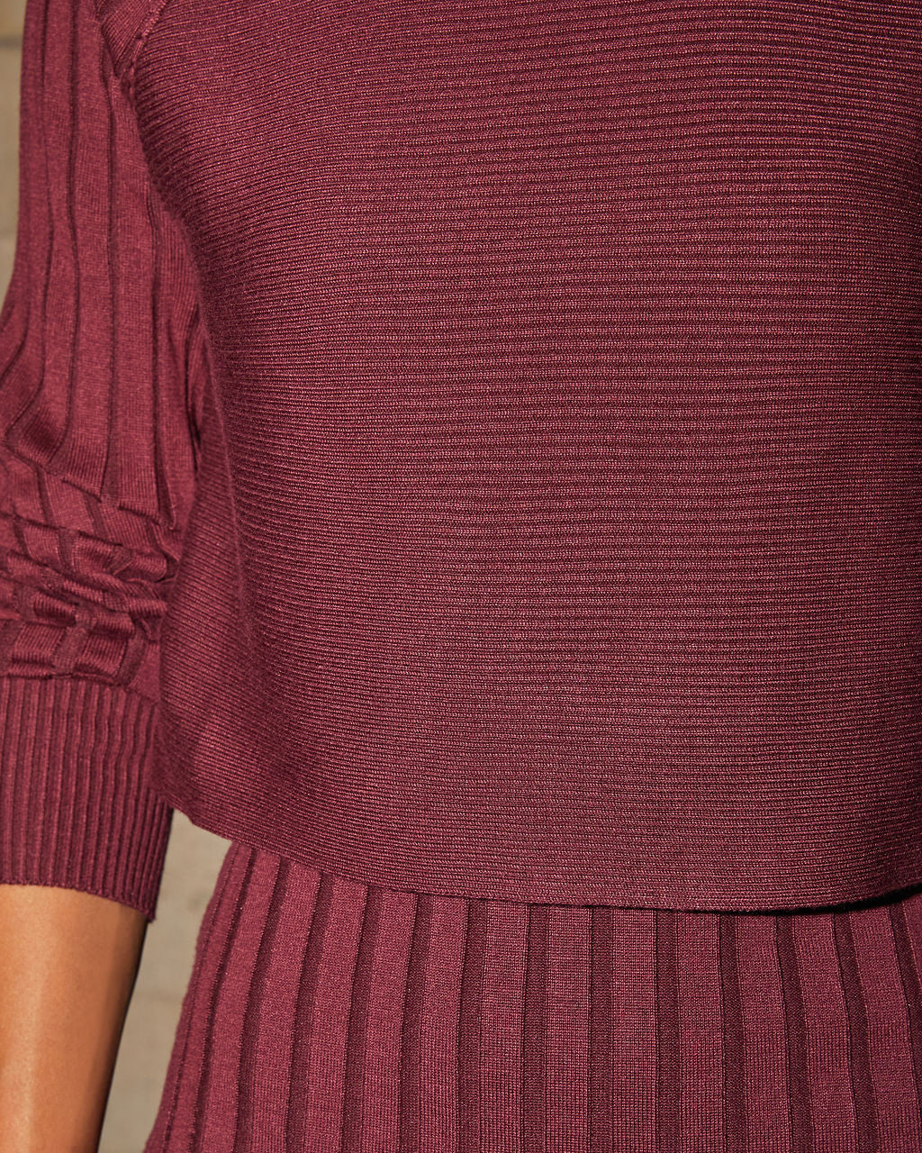 Full Of Surprises Ribbed Knit Midi Dress-Vogue Logic