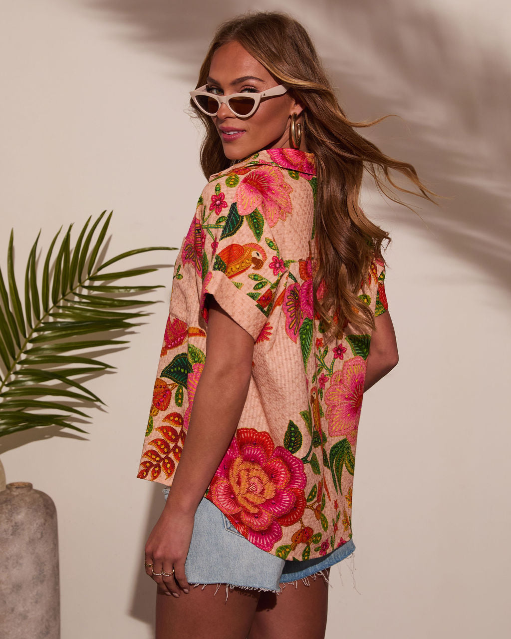 Sarenia Floral Button Down Top-Vogue Logic