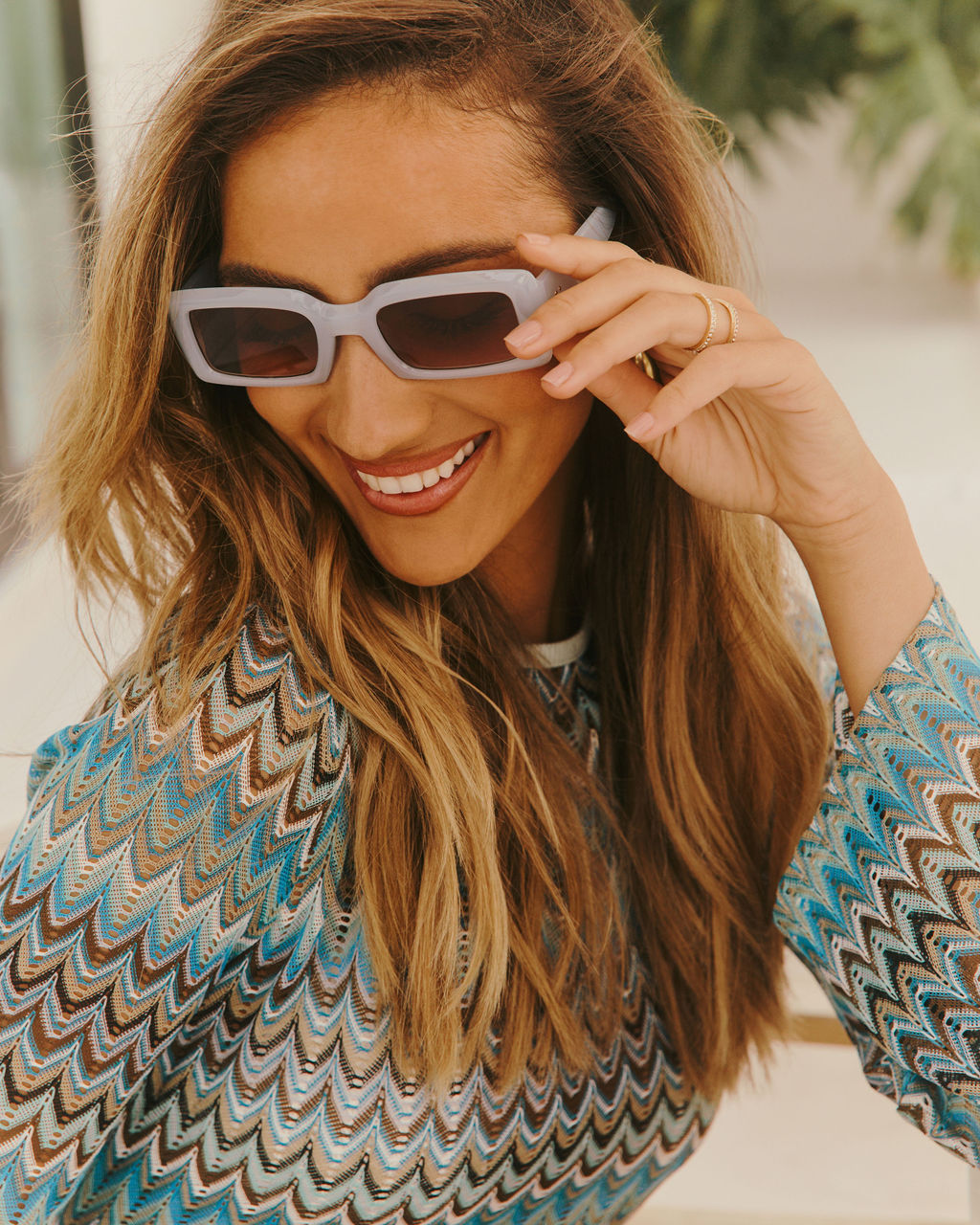 Viana Square Frame Sunglasses-Vogue Logic