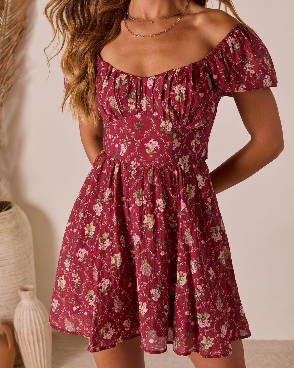 Adinna Scoop Neck Mini Dress-Vogue Logic