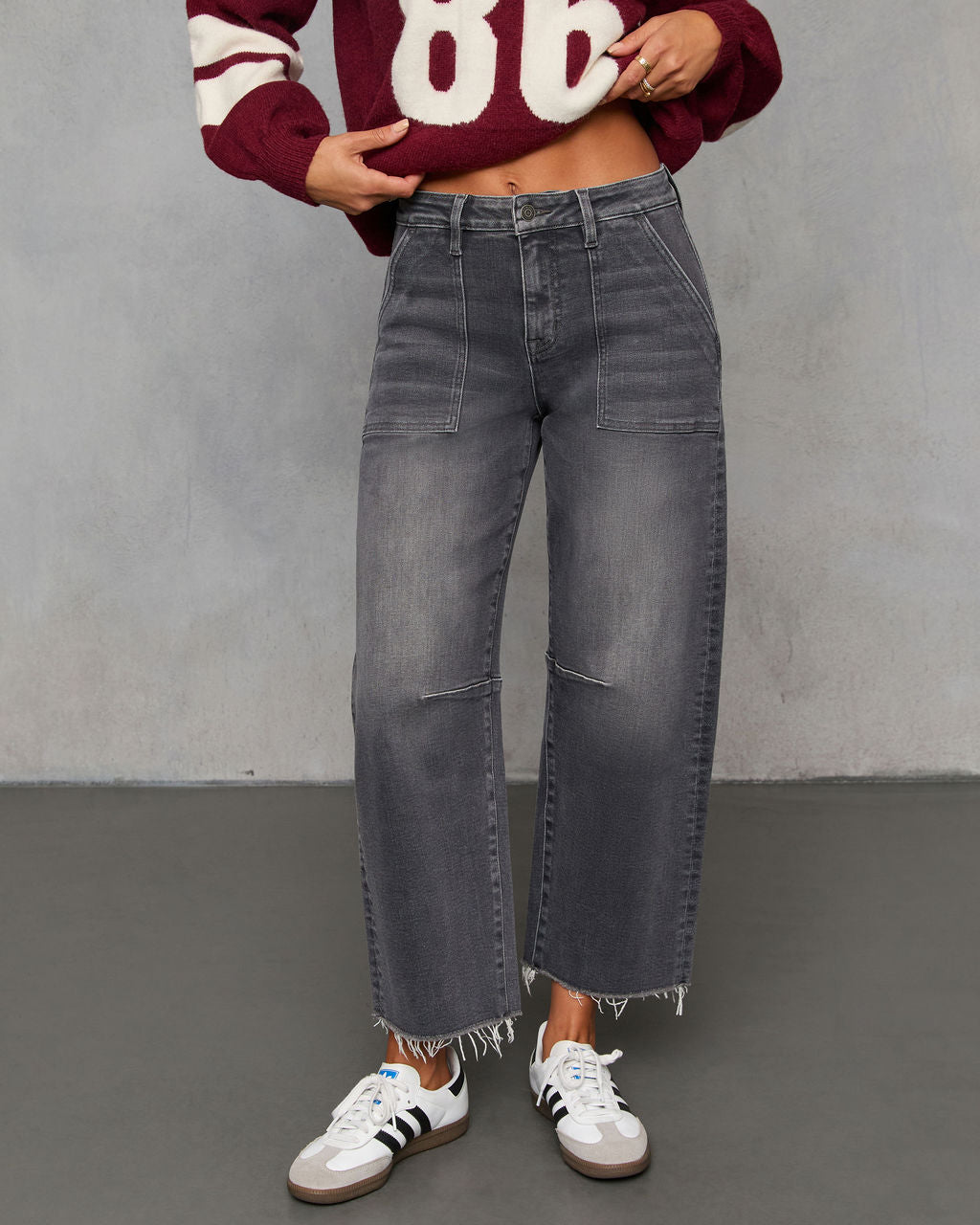 Cedar Fade Super Stretch Barrel Jeans-Vogue Logic