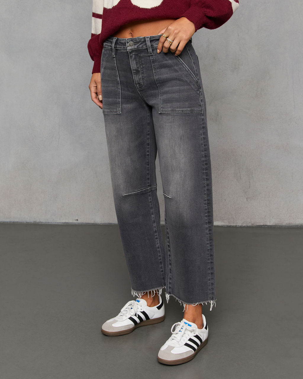 Cedar Fade Super Stretch Barrel Jeans-Vogue Logic