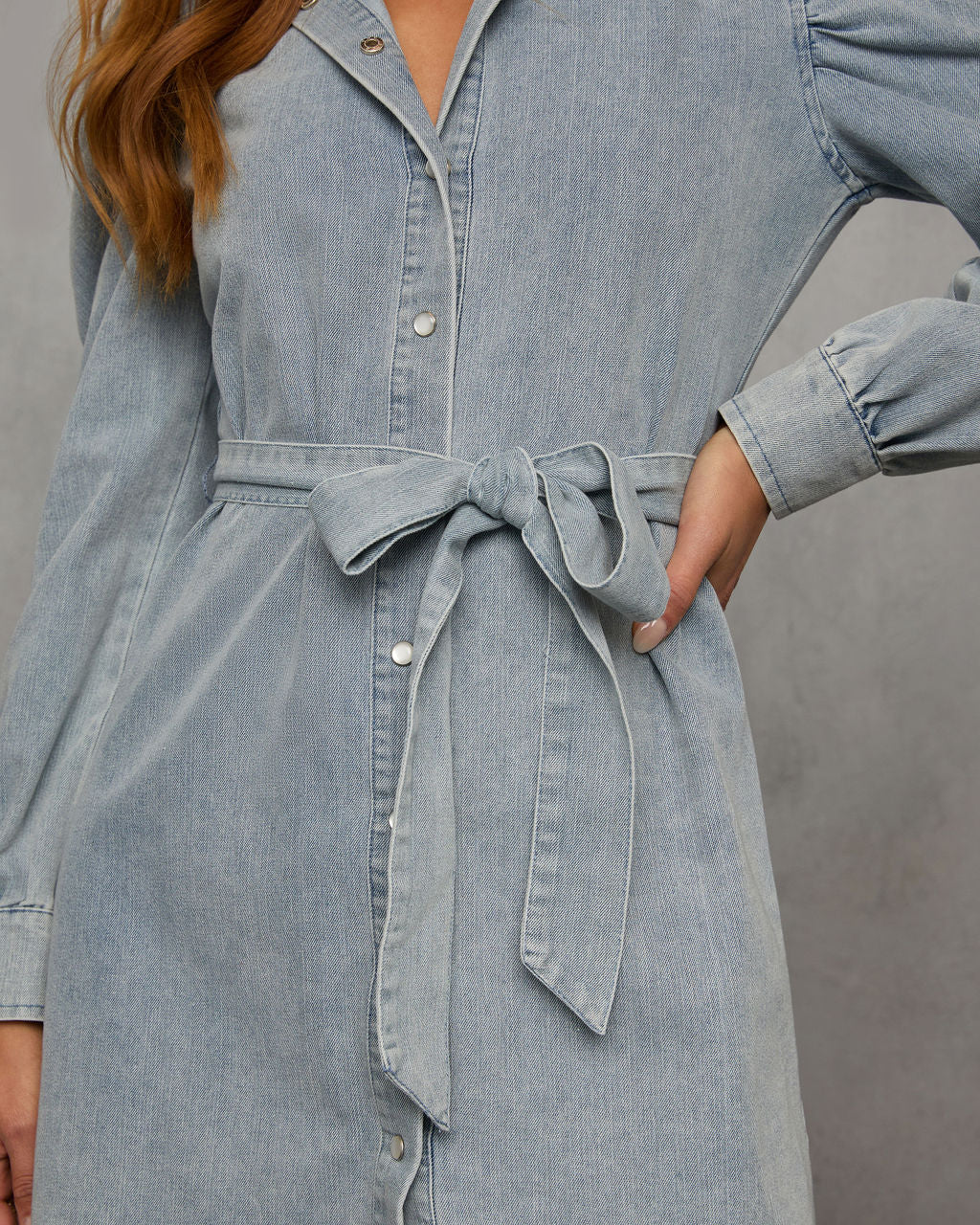 In Your Dreams Denim Mini Dress-Vogue Logic