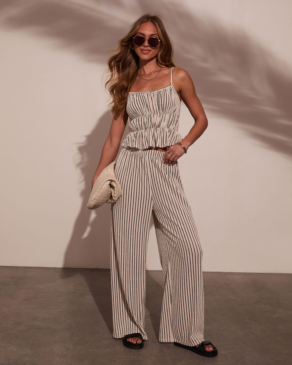 Mystic Wanderer Striped Wide Leg Pants-Vogue Logic