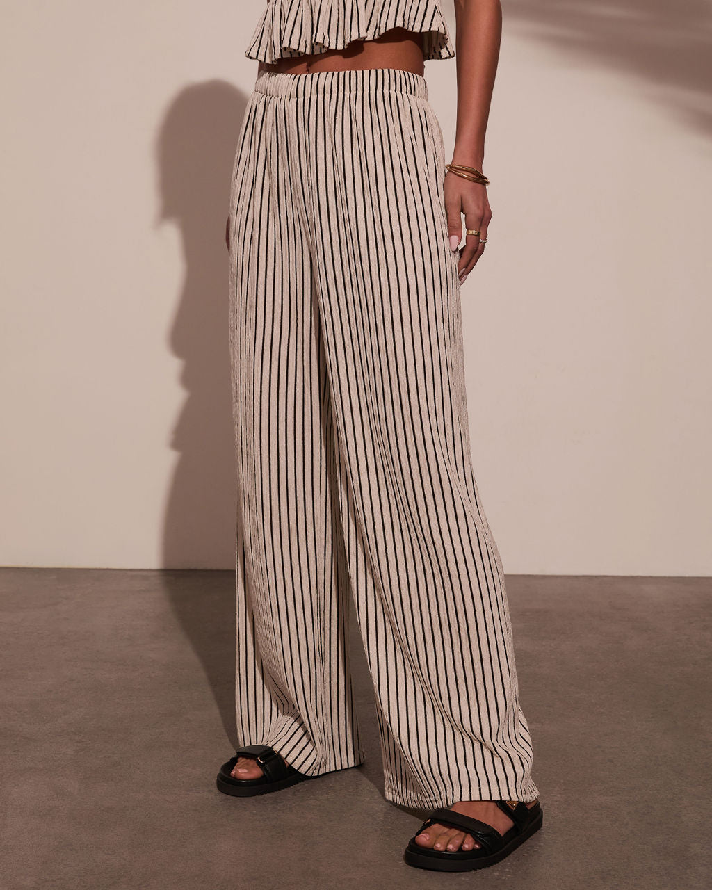 Mystic Wanderer Striped Wide Leg Pants-Vogue Logic