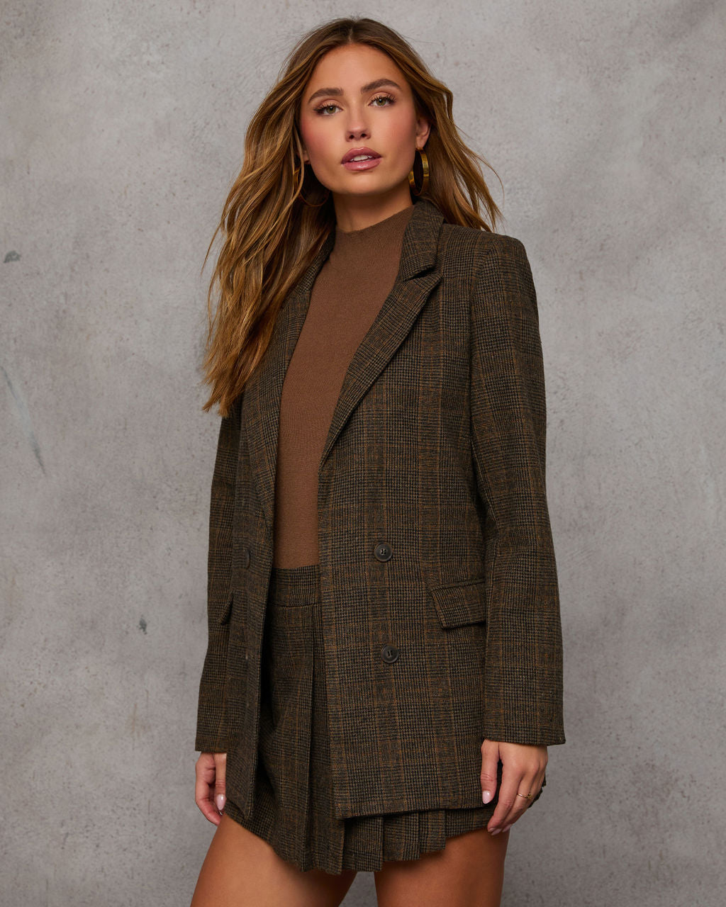Helen Plaid Blazer-Vogue Logic
